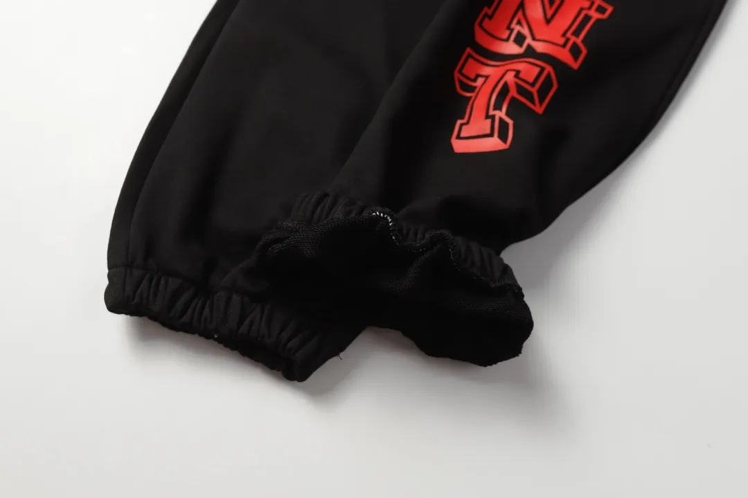 Saint Michael series of fashionable casual long sweatpants Style number: 243P190 Color: Black Size: S M L XL